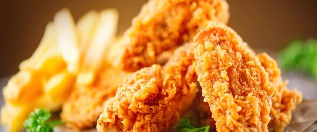 Fried chicken and fries
