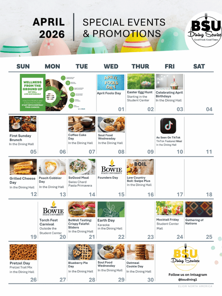 April Special Events Calendar